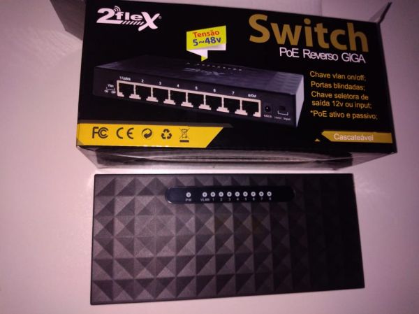 Switch poe reverso Giga 1000 2Flex 48v
