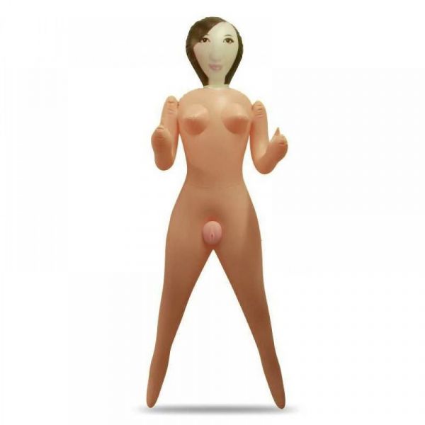 BONECA INFLÁVEL COM ROSTO 3D VAGINA E ANUS EM CYBERSKIN PENETRÁVEIS LD IMPORT