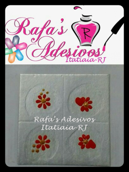 Adesivos artesanais para unhas tema flores