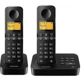 Telefone sem Fio com Ramal Philips Preto D2052B/BR com Ident