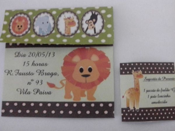 Convite Sachet Chá de Bebê