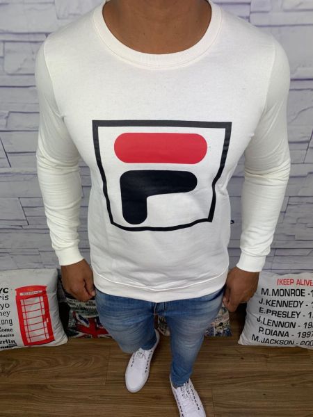 Blusa de Frio Fila - Moletinho Creme      Marca: Fila     REF. ADDC78