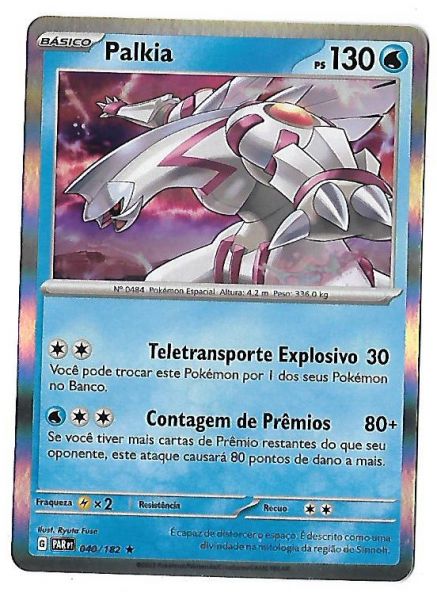 Pokemon Palkia Holofoil Escarlate e Violeta Fenda Paradoxal