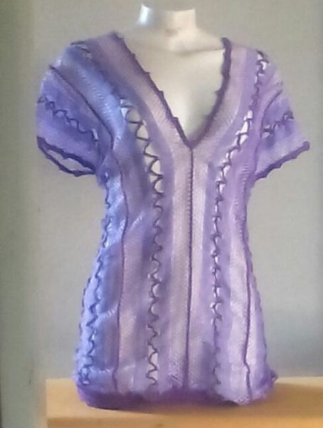 Blusa renda sensual círculo