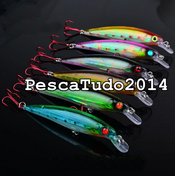 Kit 1 Pçs Iscas 6 Cores Laser 11cm / 13,4 G Similar Rapala