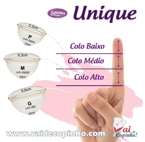 Unique G (colo alto) incolor com corda + saquinho de tecido