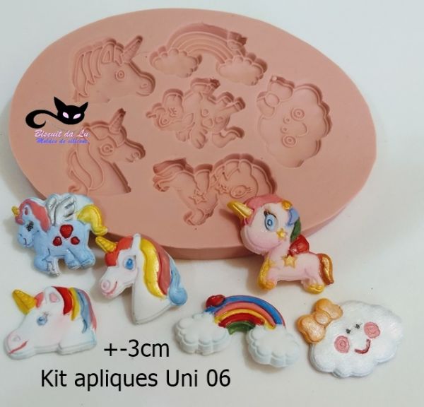 Kit apliques unicornio - ( BL uni 06 )