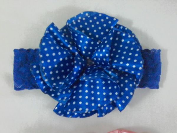 Faixa flor Azul Grande