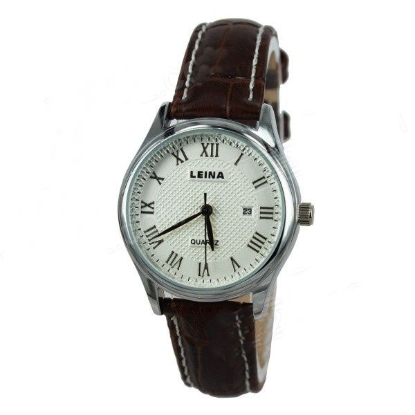 Relógio Estilo Negócios numerais romanos Analógico PU pulseira de couro, Mulher de pulso de quartzo