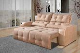 Estofado Retratil Reclinavel Minas 200 2x100 Veludo Suede Bege 512 Decorar Estofados