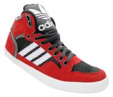 TÊNIS ADIDAS EXTABALL CANO MÉDIO VERMELHO E PRETO