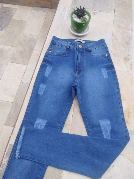 Calça Jeans Cintura Alta Stretch