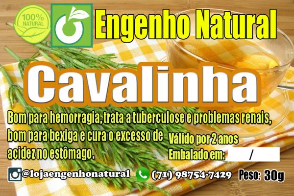Folhas de Cavalinha 30 Gramas Engenho Natural