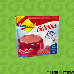 Gelatina Zero Framboesa 10 Gramas Lowçúcar