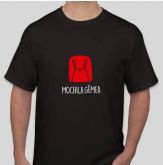 Camiseta Preta Mochila Gêmea