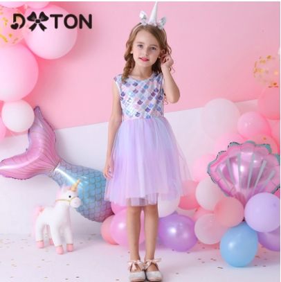 Vestido Infantil Sereia