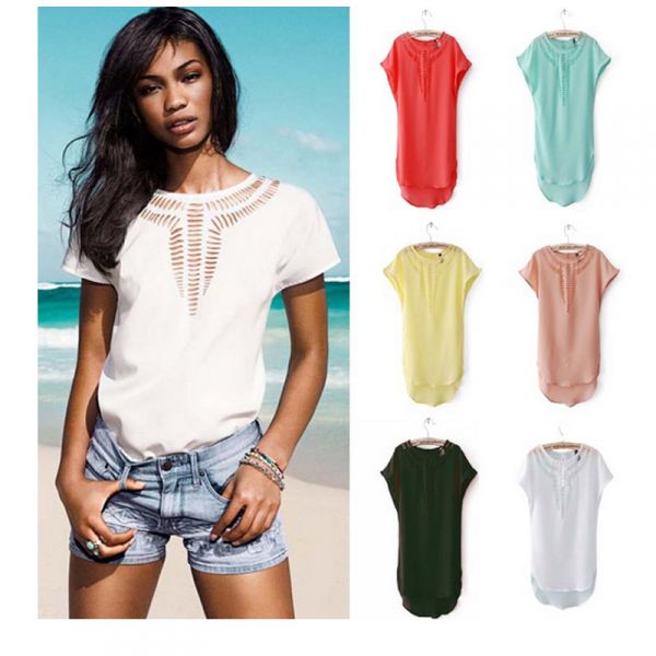 Camisa Cihffon Cores VAF0103