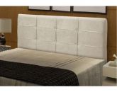 Cabeceira Casal London 140 Veludo Suede Bege SR Cabec
