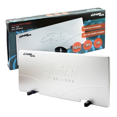 Antena Digital Chip SCE Interna Ultra Slim 5dB HDTV Compacta Super Fina!