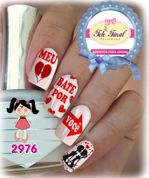 Películas e Adesivos para Unhas Mod. Romântico Cód.2976