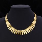 colar bib declaração gargantilha colar 18k das mulheres u7® verdadeiro ouro, platina robusto banhado