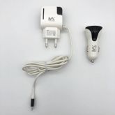 Kit Carregador Rápido Cel. E Veiculo V8 2.4A