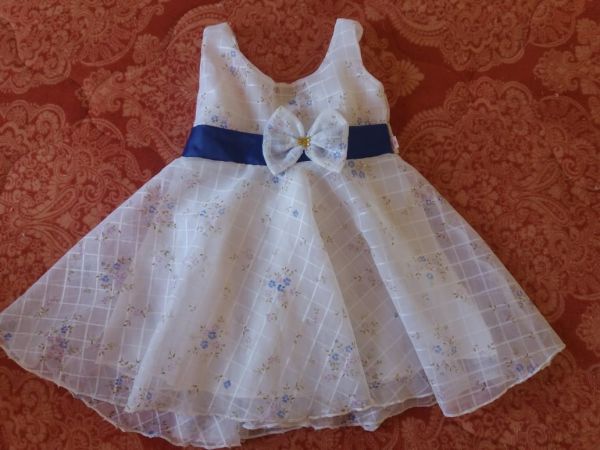 Vestido Flores Azuis