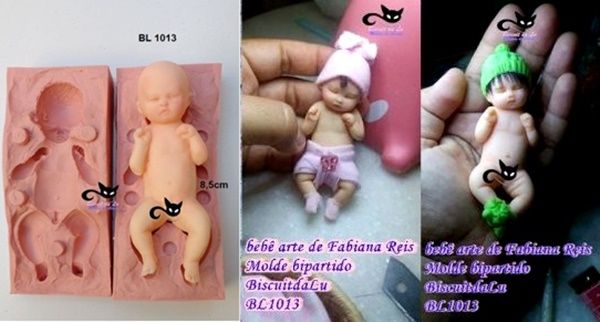 Bebê 3D Bipartido de frente com 8,5cm- ( BL 1013)