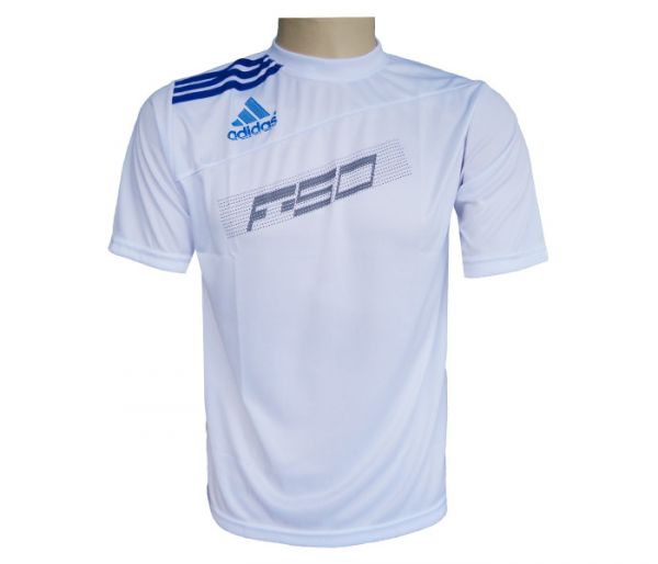 Camisa Adidas Dri Fit Branca e Azul MOD:76754 [1ª Linha]