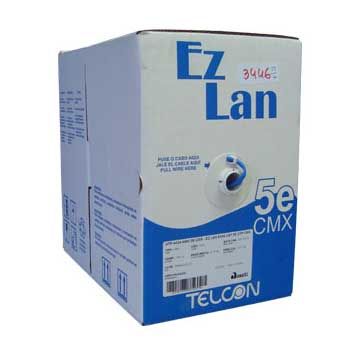 Cabo de rede UTP EZ Lan Cat5e CMX Azul Caixa com 305 Metros