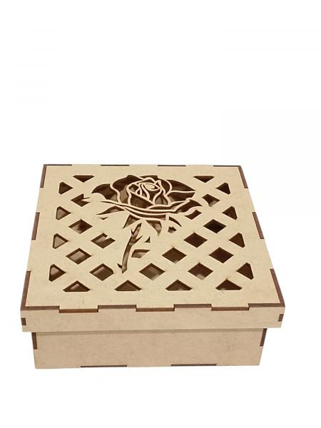 CÓD-CXP02 CAIXA 15X15X6 ROSA COM GALHO