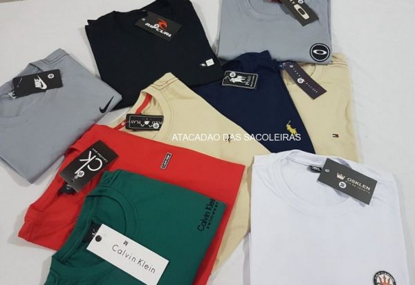 10 PEÇAS - CAMISETAS DELUXE MALHA PREMIUM 100% ALGODÃO