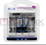 Carregador de Pilhas + 4 Pilhas Recarregáveis AA/AAA KP-511AB - Knup