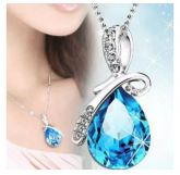 Azul Cristal Lágrimas de Anjo Swarovski