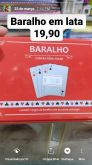 Baralho com 2 jogos de 54 cartas na lata