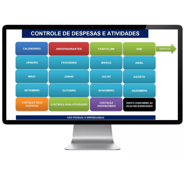 Controle De Despesas E Atividades  DRE + 8 Mil Planilhas Prontas  + Bônus