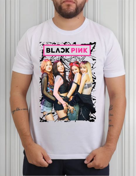 Camiseta Banda K-Pop Coreana Black pink