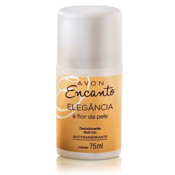 Encanto Elegância Desodorante Antitranspirante Roll-On 75 ml Protege e cuida da sua pele.