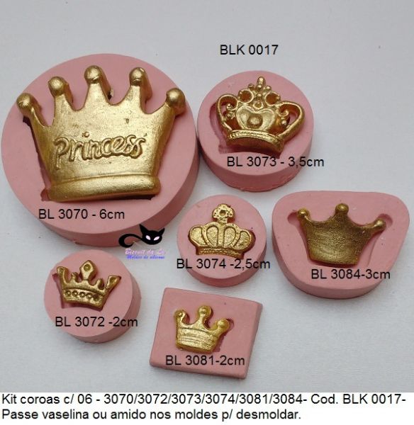 Molde Silicone Kit Coroas BLK 0017