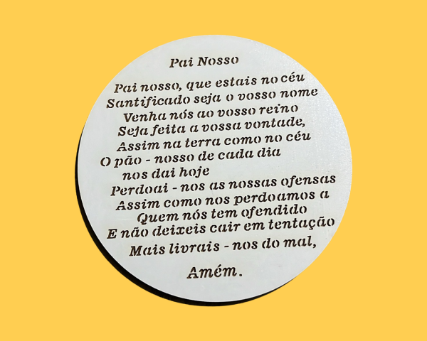 CÓD-RE32 ESFERA PAI NOSSO 10X10 MDF BRANCO