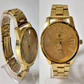 RELÓGIO POTENZIA DOURADO COM  STRASS