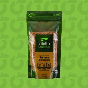 Semente de Linhaça Dourada Orgânica 120 Gramas Vitalin