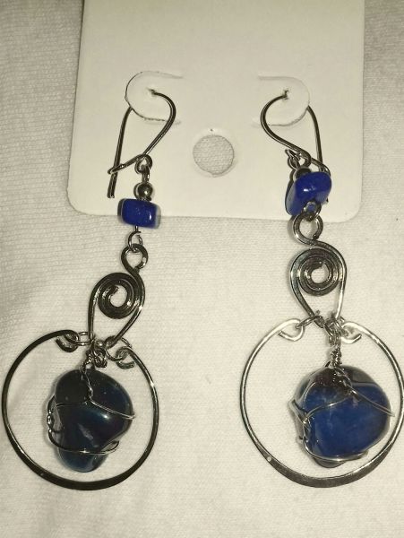 Brinco de Quartzo Azul