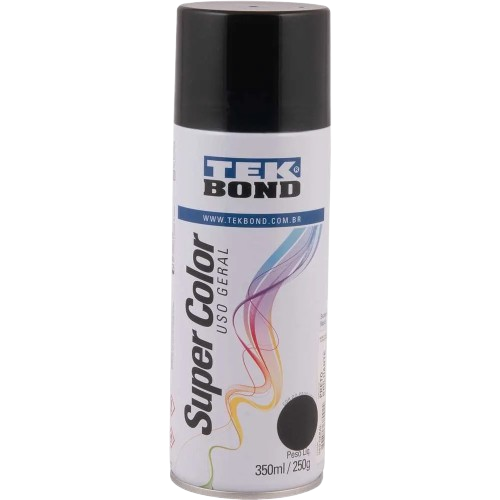 Tinta Spray Preto Fosco 350ML - Tekbond