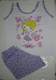 Pijama regata com shorts estampado