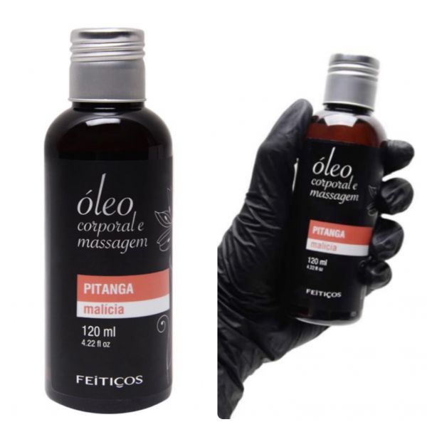 ÓLEO DE MASSAGEM AROMÁTICO 120 ML FEITIÇOS  AROMA PITANGA