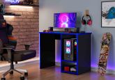 Mesa Gamer PX Preto.Azul J A Moveis
