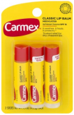 Carmex Lip Balm Bastão Tradicional 4,25g 3 Unidades
