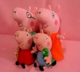 Família peppa pig com 4 peças