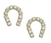 Brinco folheado a ouro, feito inteiramente de strass - Cod: BS2283